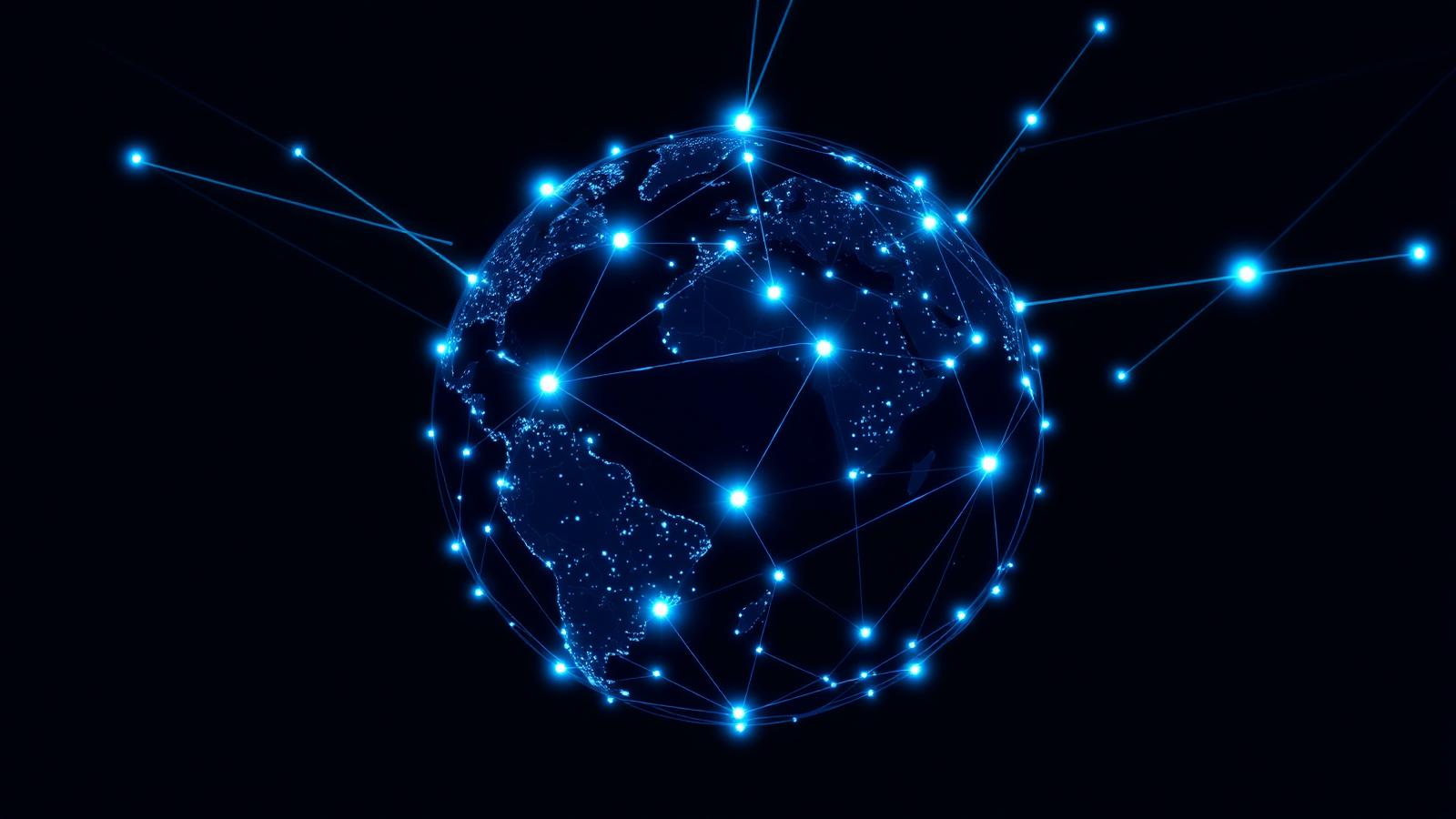 QuickQ 全球加速节点网络示意图